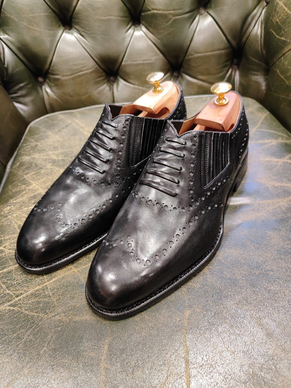 Mario Bemer Firenze black custom-shop lazyman shoes