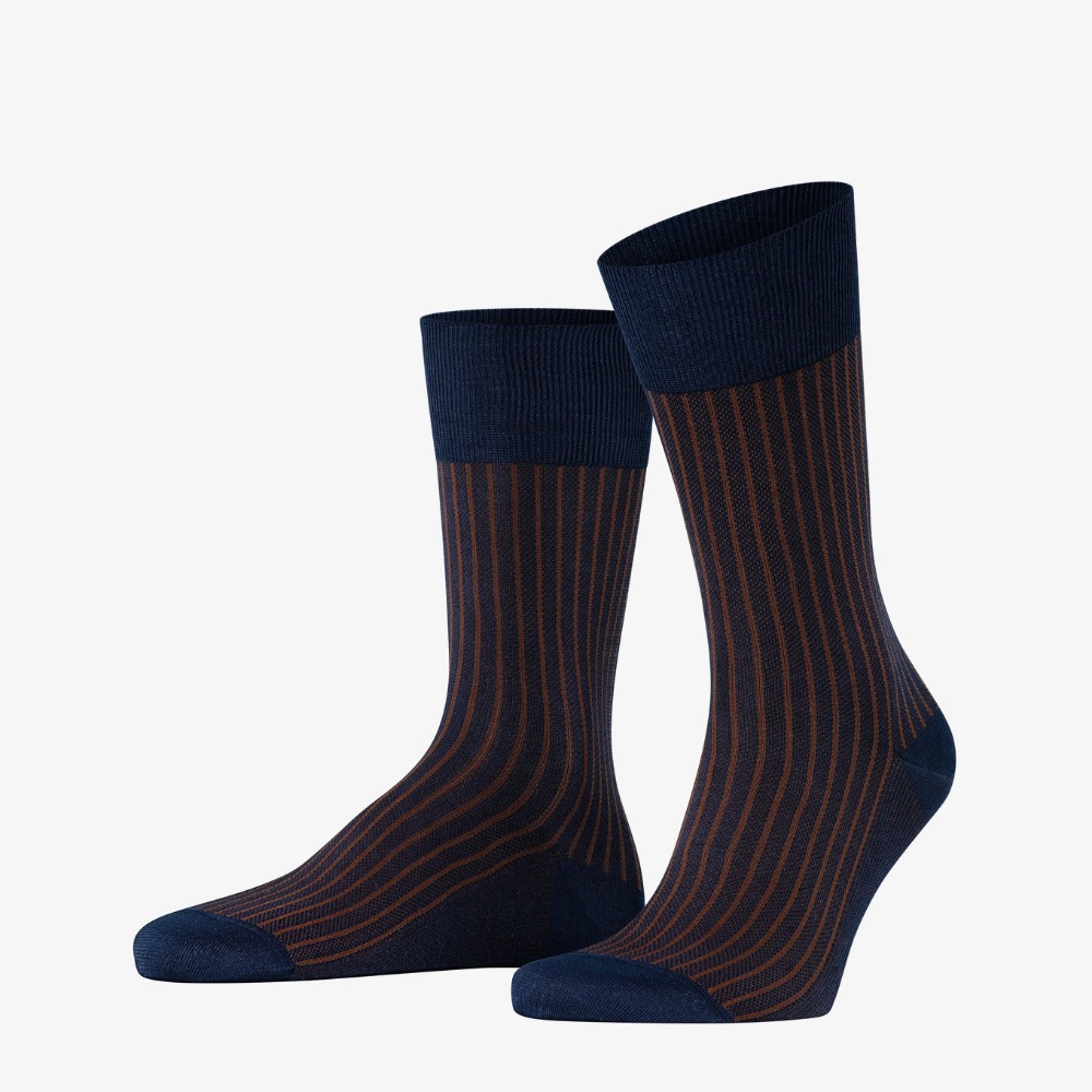 Falke plum oxford stripe men socks