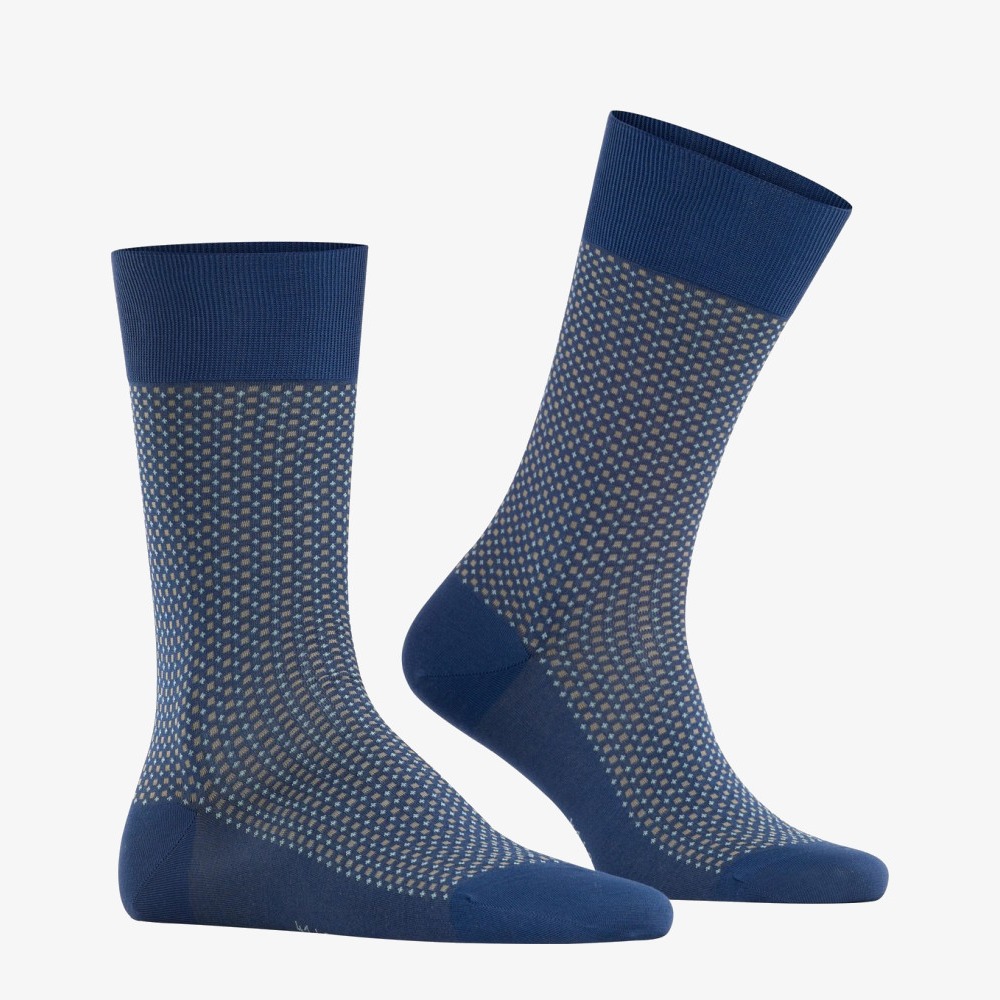 Falke royal blue uptown tie men socks