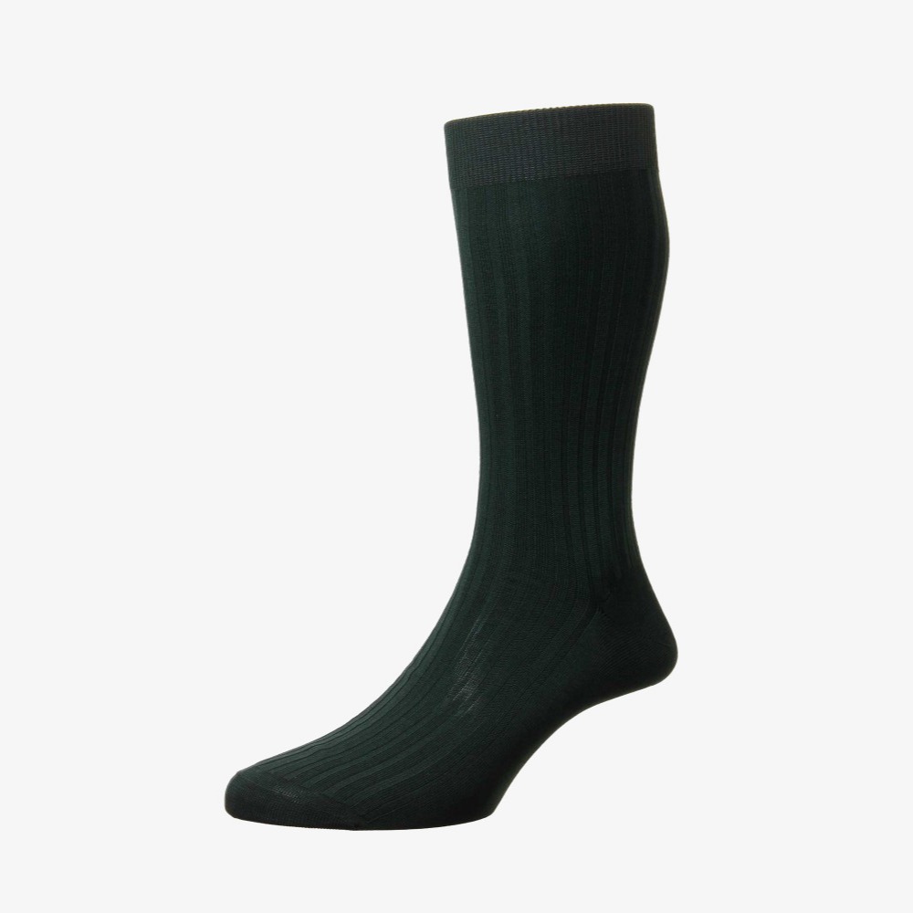 Pantherella Danvers dark green men's socks