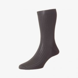 Pantherella vale dark grey men's socks
