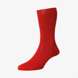 Pantherella vale scarlet red men's socks