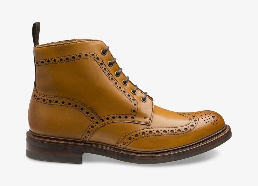 Loake tan brogue boots