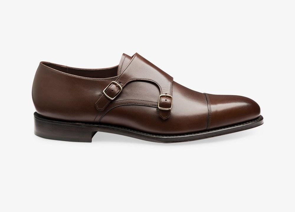 Loake brown monk strap shoes