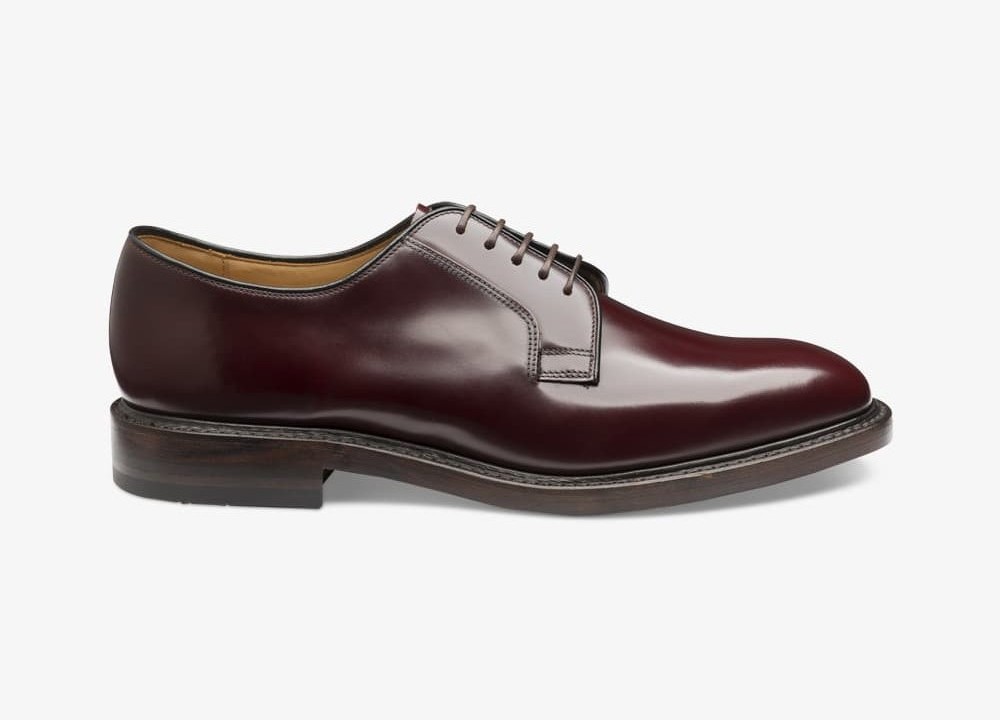 Loake burgundy derby shoes