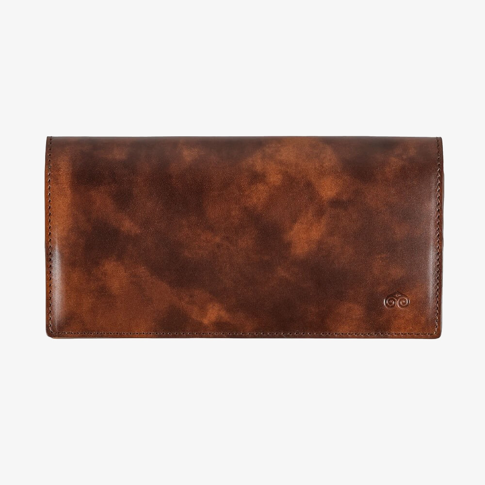 long wallet for men large men's wallet in brown museum