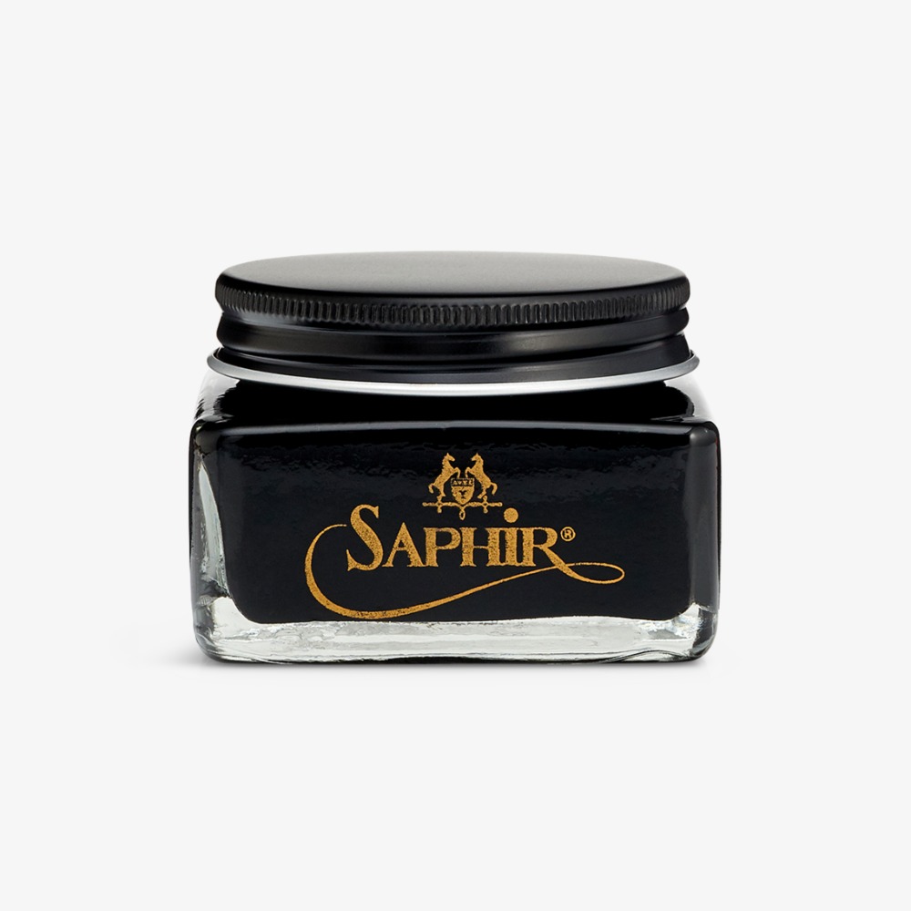 Saphir black shoe cream polish