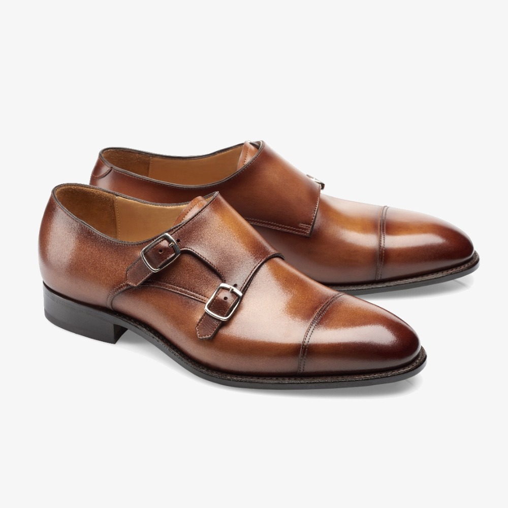 Carlos Santos Andrew 6942 brown monk strap shoes