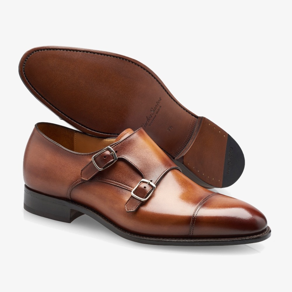 Carlos Santos Andrew 6942 brown monk strap shoes