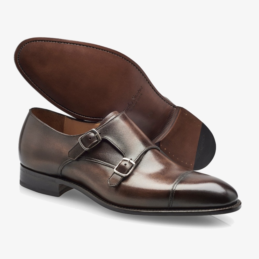 Carlos Santos Andrew 6942 dark brown monk strap shoes