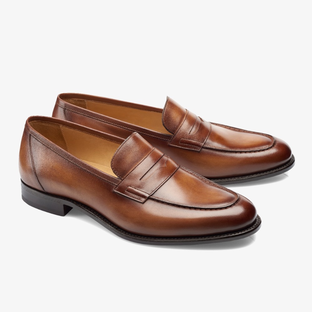 Carlos Santos Elliot 9176 brown penny loafers