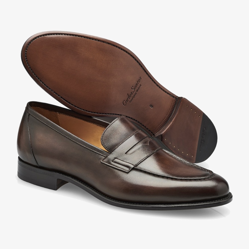 Carlos Santos Elliot 9176 Leather Penny Loafers - 7Mile Shoes