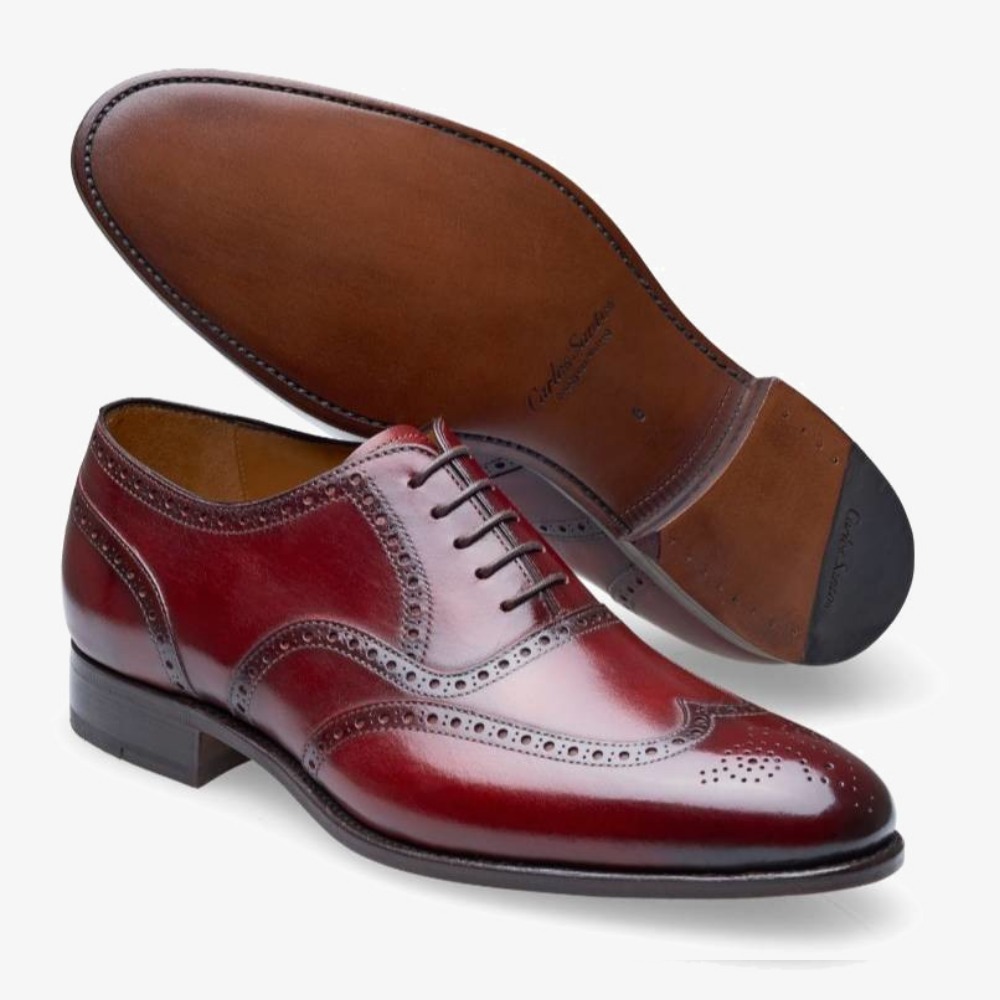 Carlos Santos Frank 7273 red brogue oxford shoes