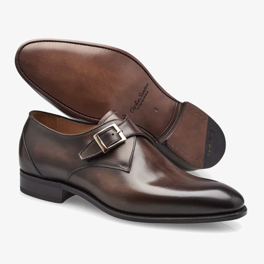 Carlos Santos 6307 dark brown monk strap shoes