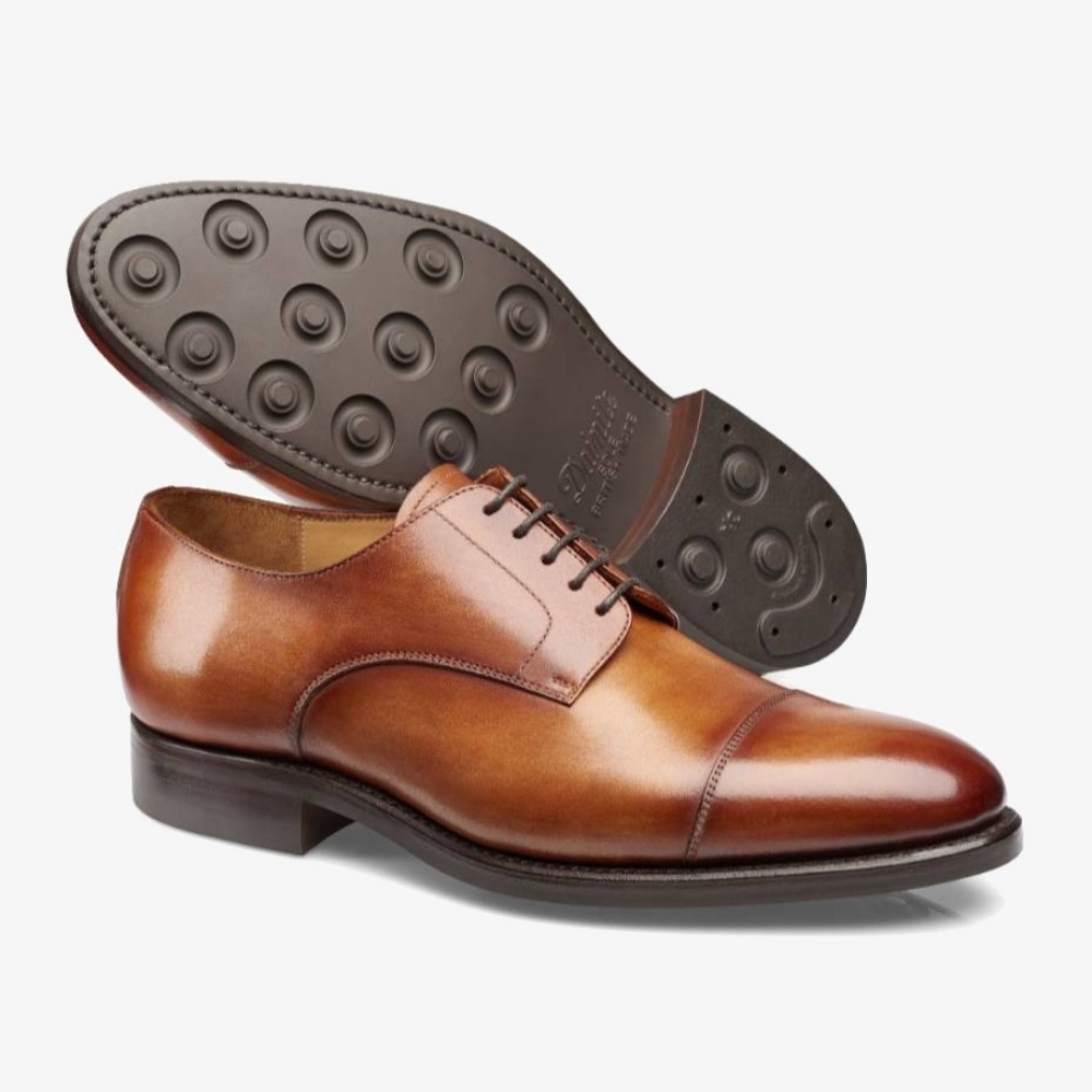 Carlos Santos Gary 9381 brown toe cap derby shoes