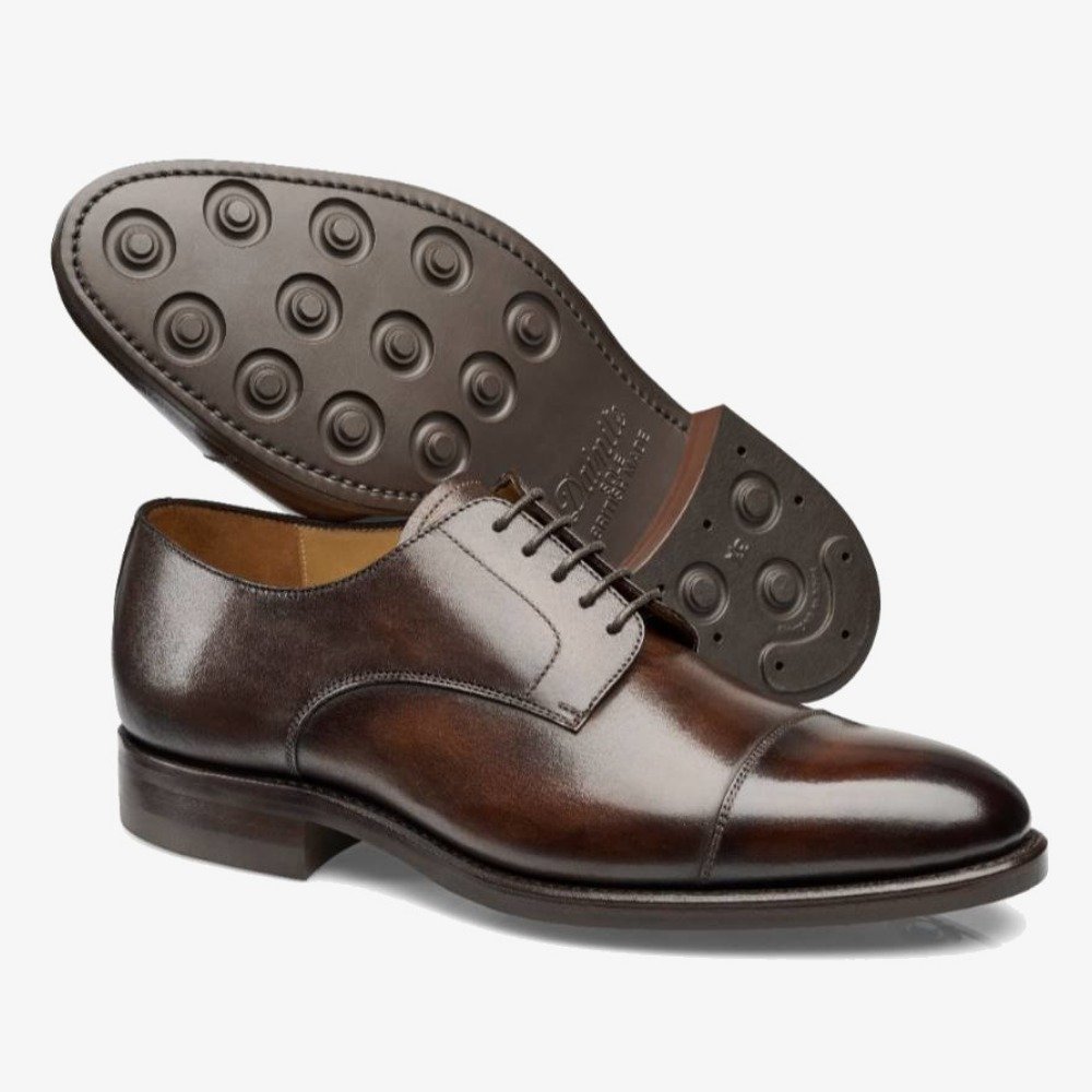 Carlos Santos Gary 9381 dark brown toe cap derby shoes