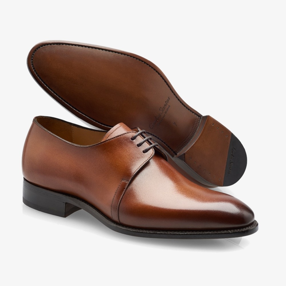 Carlos Santos Michael 7201 brown derby shoes