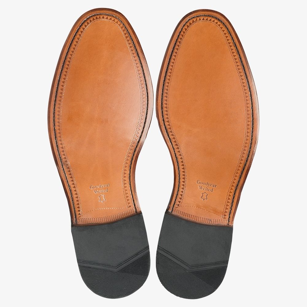 Loake 204 polished leather black monk strap shoes