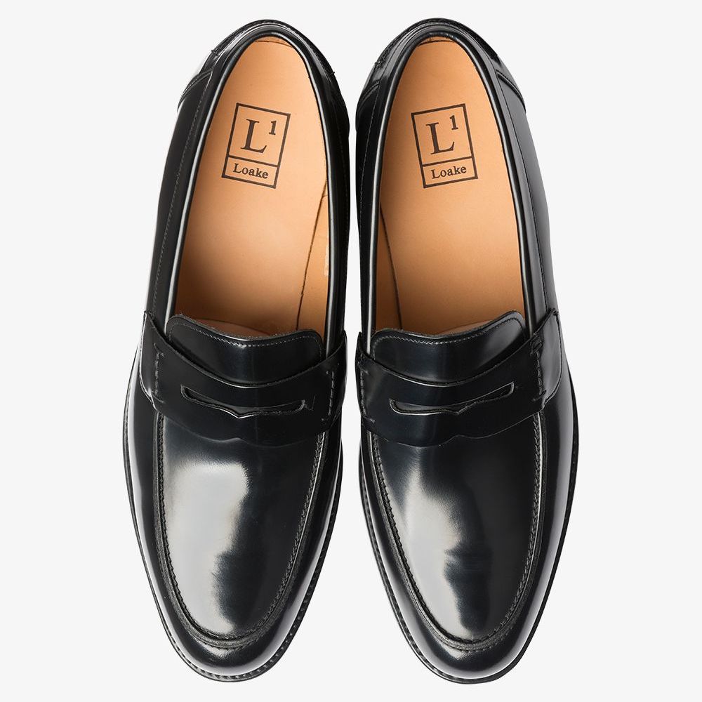 Loake 256 Polished Leather Penny Loafers - 7Mile Shoes