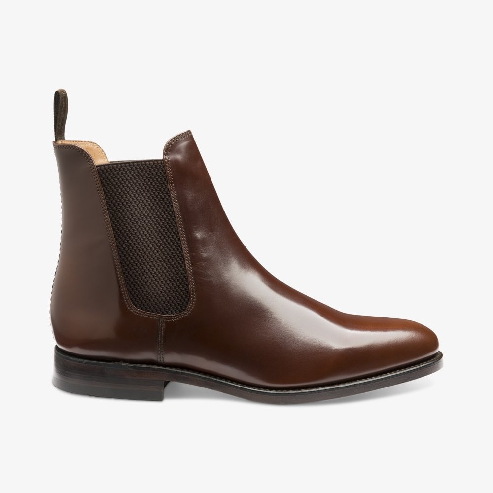 Loake 290 polished leather brown Chelsea boots