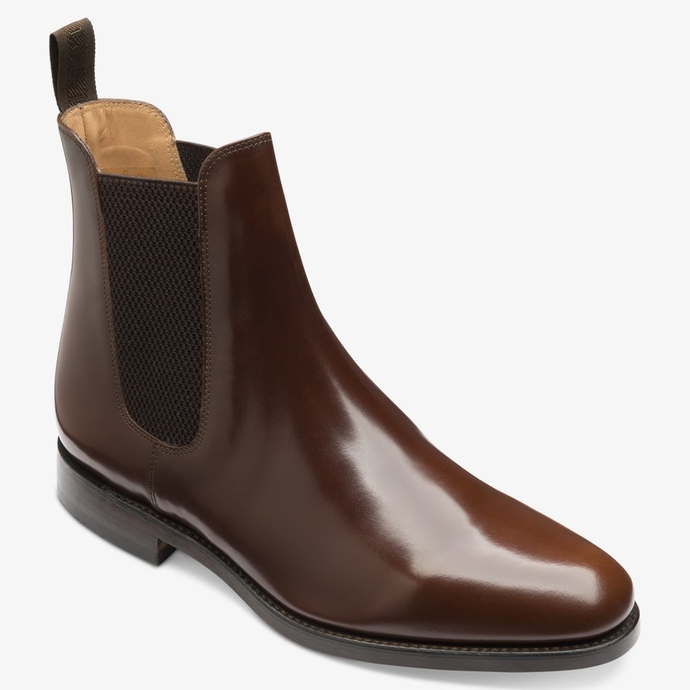 Loake 290 polished leather brown Chelsea boots
