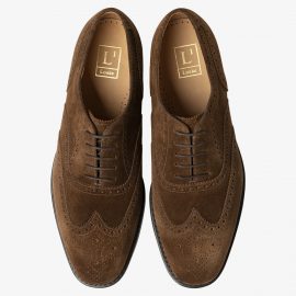 Loake suede brown Oxford dress shoes sz 7 LOAKE Suede Full Wing-Tip Oxford Brogue; US 8.5D (41.5D) main image 2