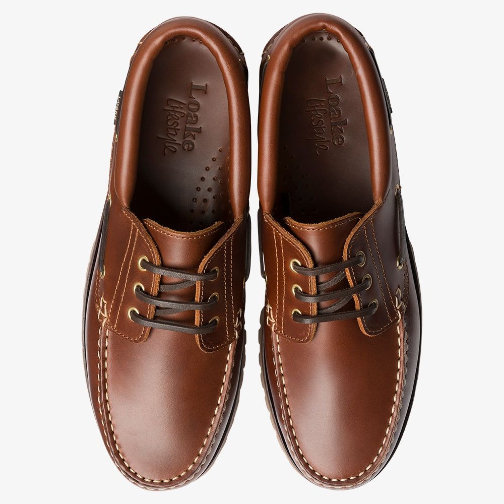 Loake 522 brown boat deck shoes