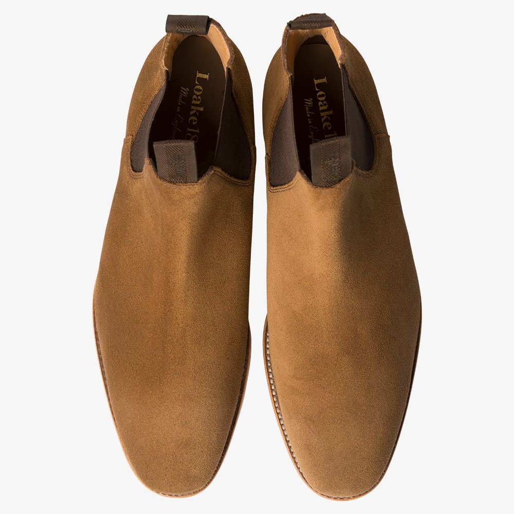 tobacco suede chelsea boots