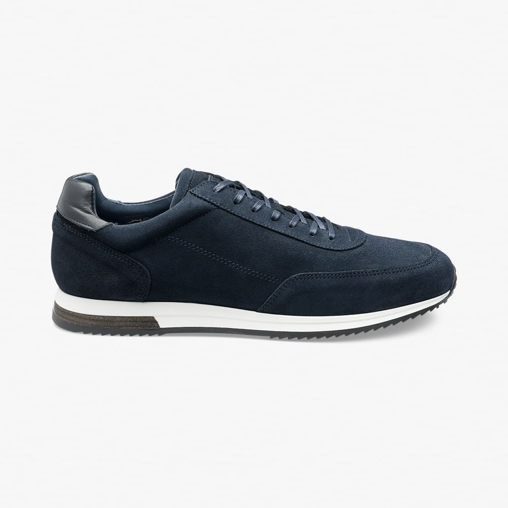 Loake Bannister suede navy sneakers