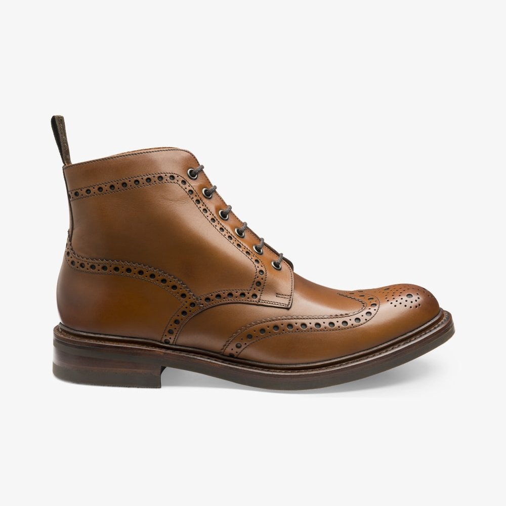 Loake Bedale brown brogue boots