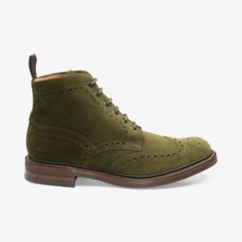 green brogue boots
