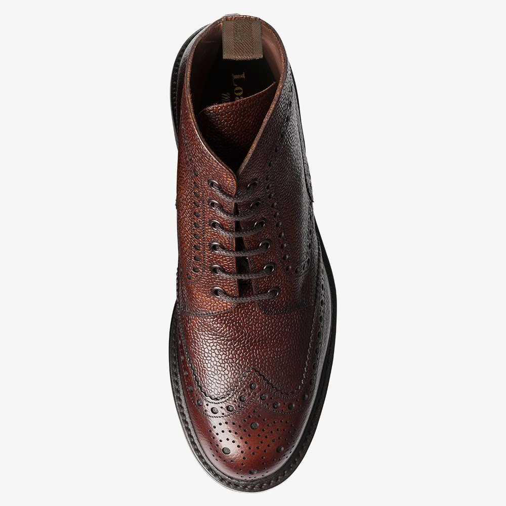 Loake Bedale oxblood brogue boots