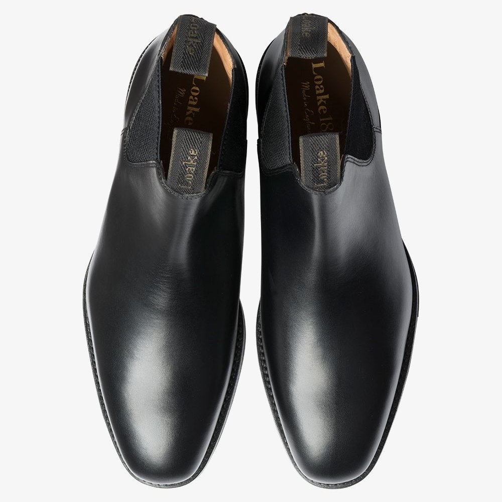 Loake Chatsworth leather black Chelsea boots
