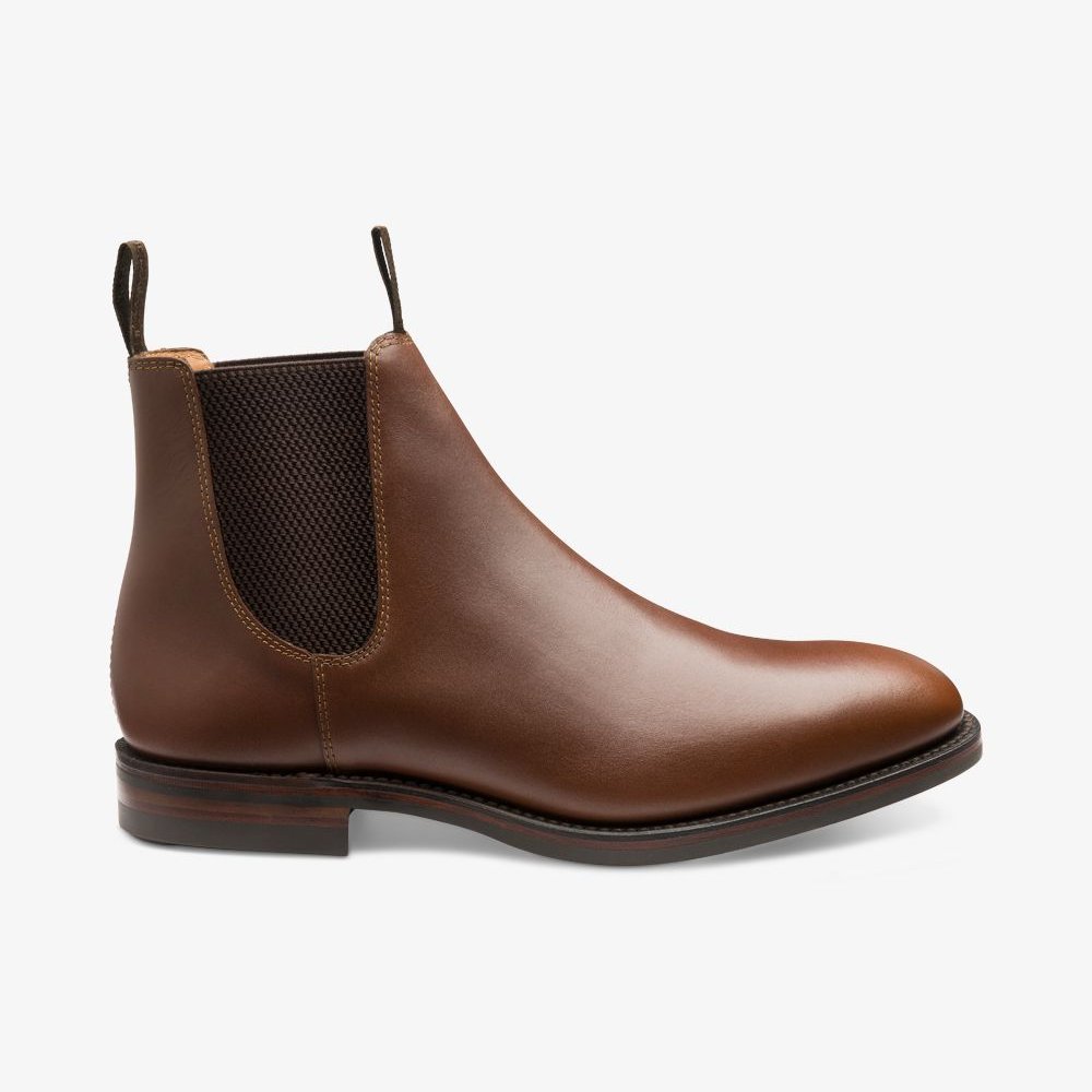 Loake Chatsworth leather brown Chelsea boots