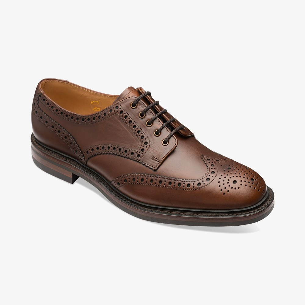 Loake Chester brown brogue derby shoes