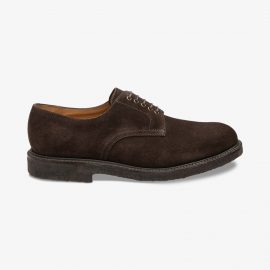Loake Chichester suede chocolate brown derby shoes