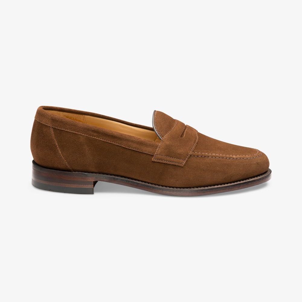 Loake Eton brown penny loafers