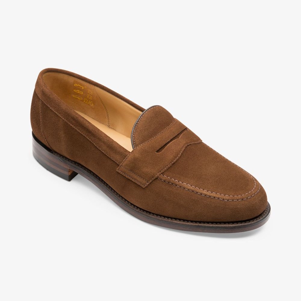 Loake Eton brown penny loafers