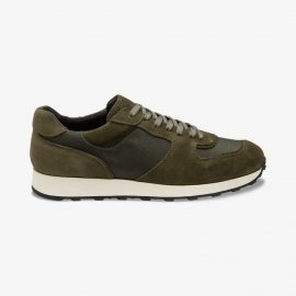 Loake Foster suede green sneakers