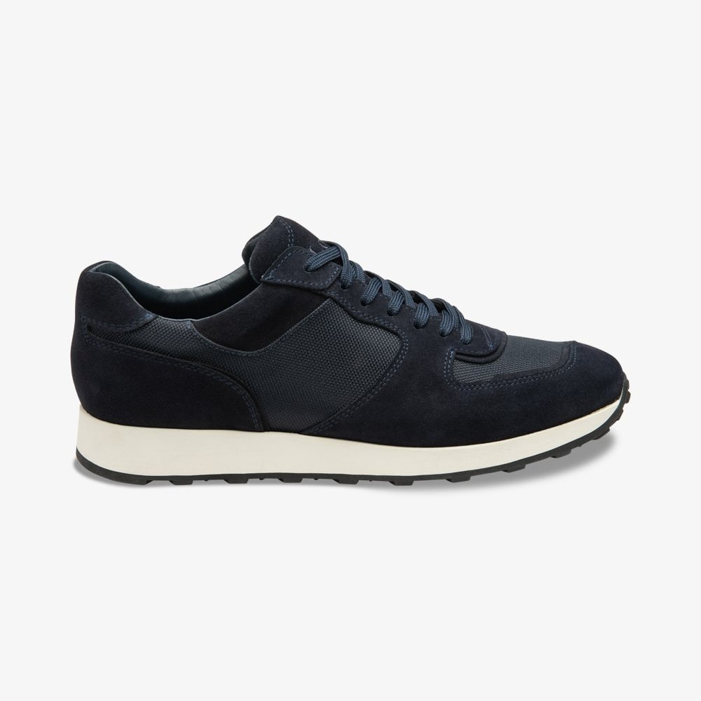 Loake Foster suede navy sneakers