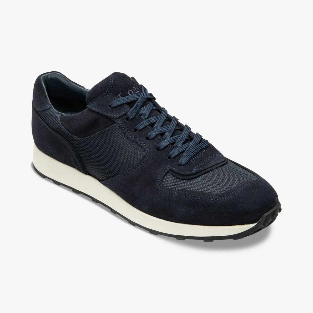 Loake Foster suede navy sneakers