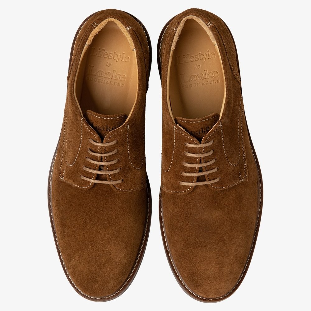 Loake Franklin suede tan derby shoes