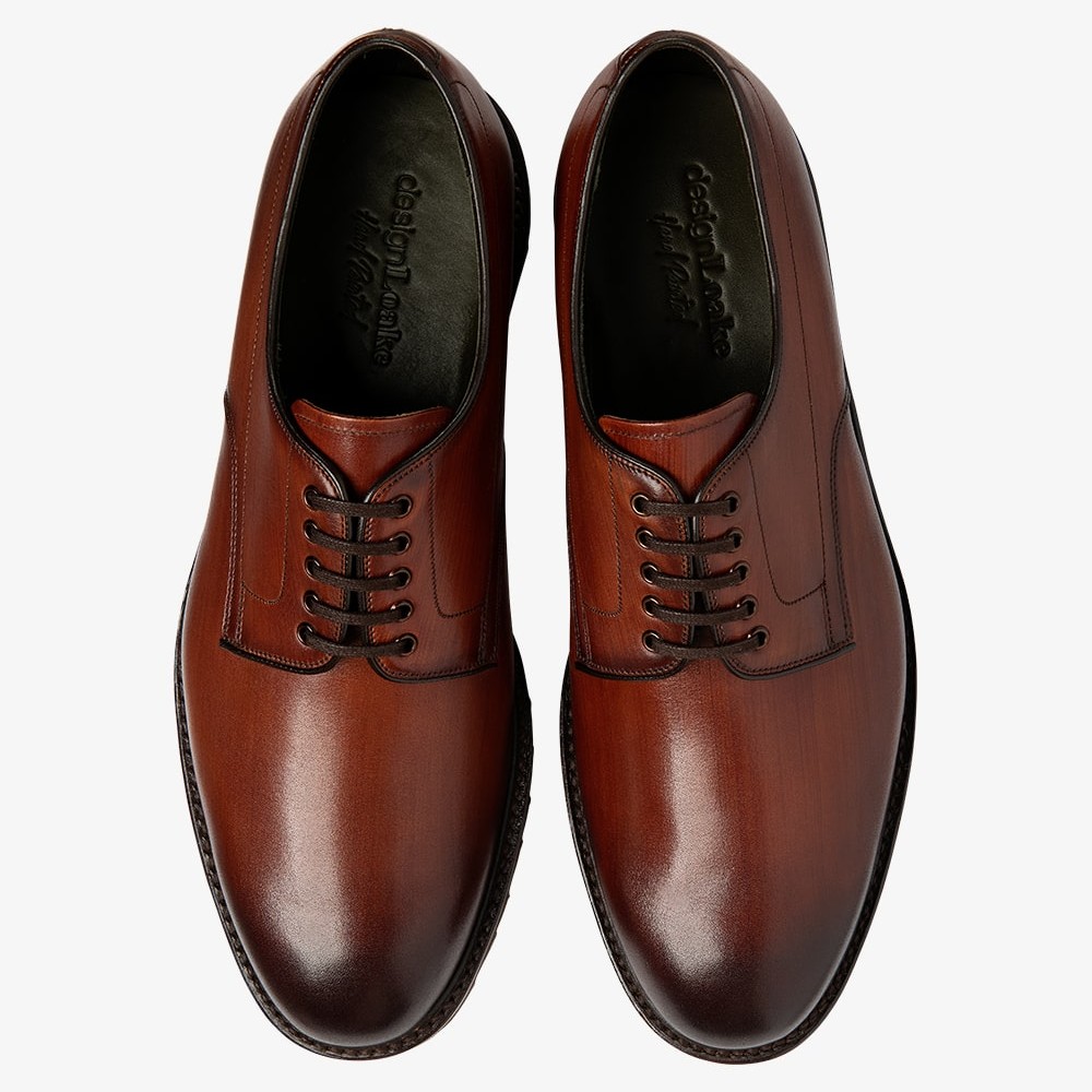 Loake Freud chestnut brown derby shoes