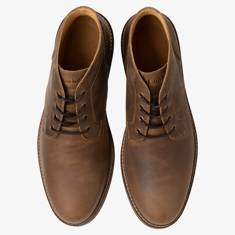 Loake Gilbert nubuck brown chukka boots
