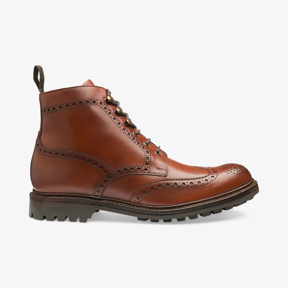 Loake Glendale conker brown brogue boots