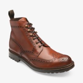 clarks brown brogue boots