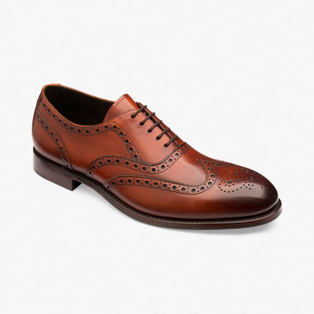 Loake Hepworth chestnut brogue oxford shoes