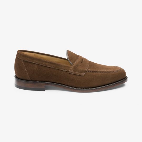 Loake Imperial suede brown penny loafers
