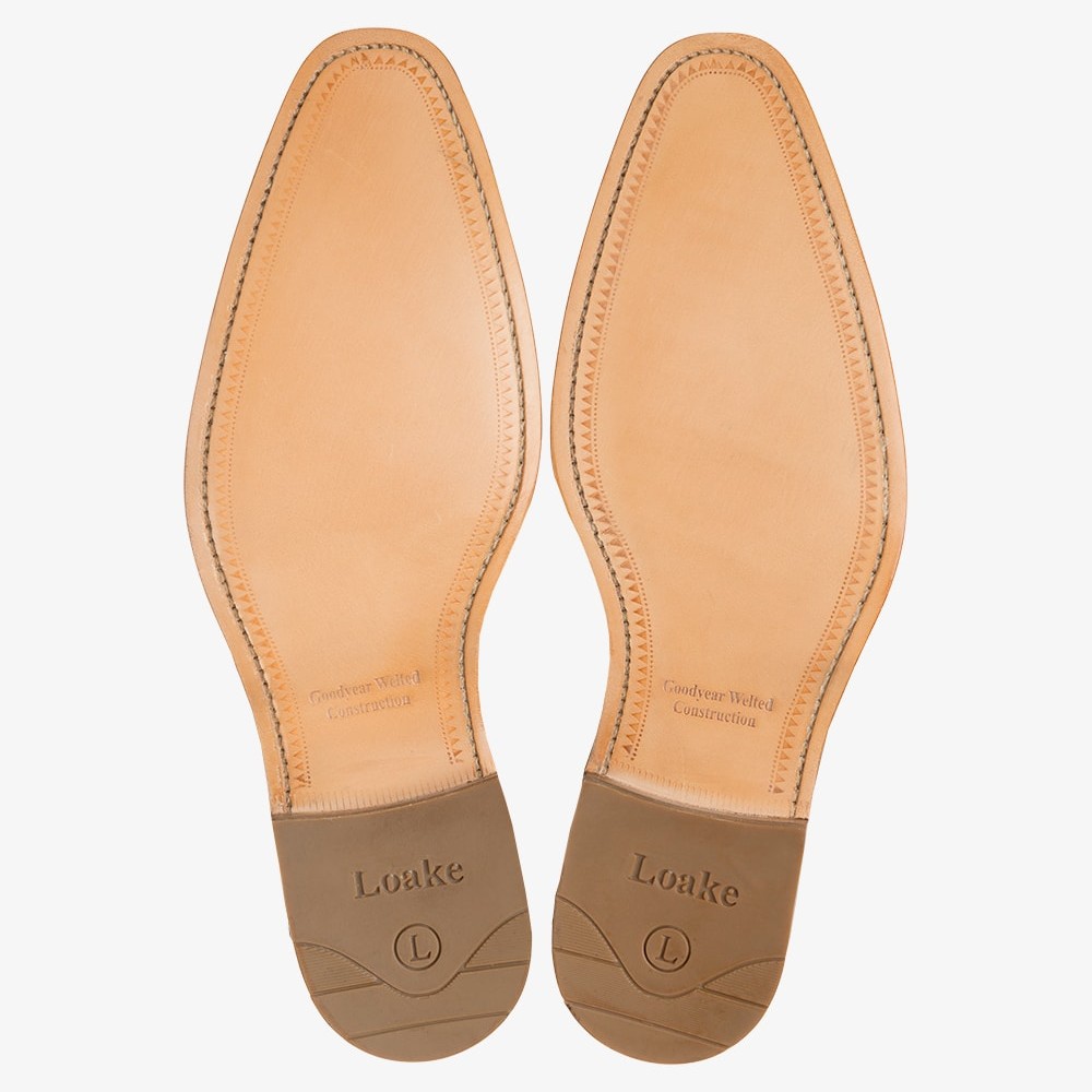 Loake Kruger burgundy brogue derby shoes
