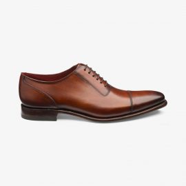 Loake Larch chestnut brown toe cap oxford shoes